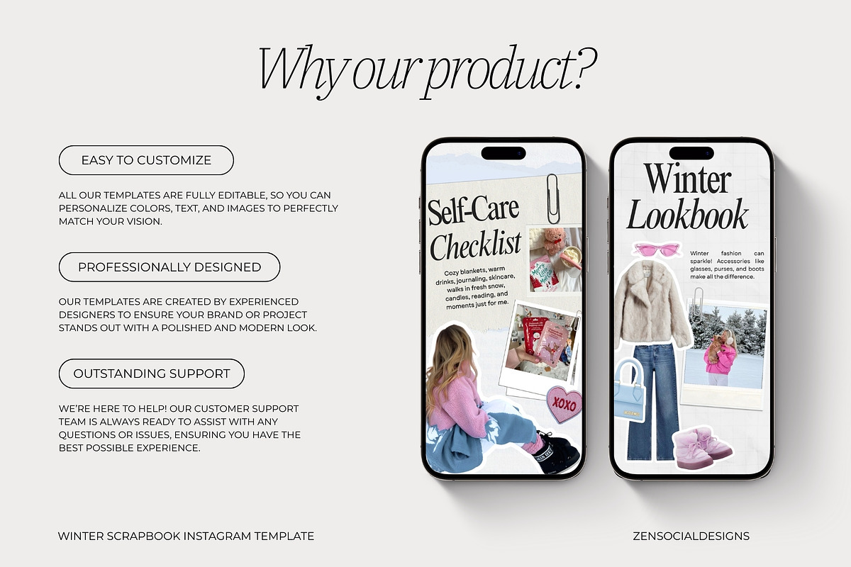Winter Scrapbook Aesthetic, a Social Media Template by ZenSocialDesigns (Photo 5 of 9)