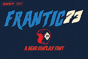 Frantic73 - A Display Font, a Font by Bend Industries (Thumbnail 6 of 7)