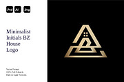 Minimalist Initials BZ House Logo, a Branding & Logo Template by Luxury Logos (Thumbnail 1 of 4)