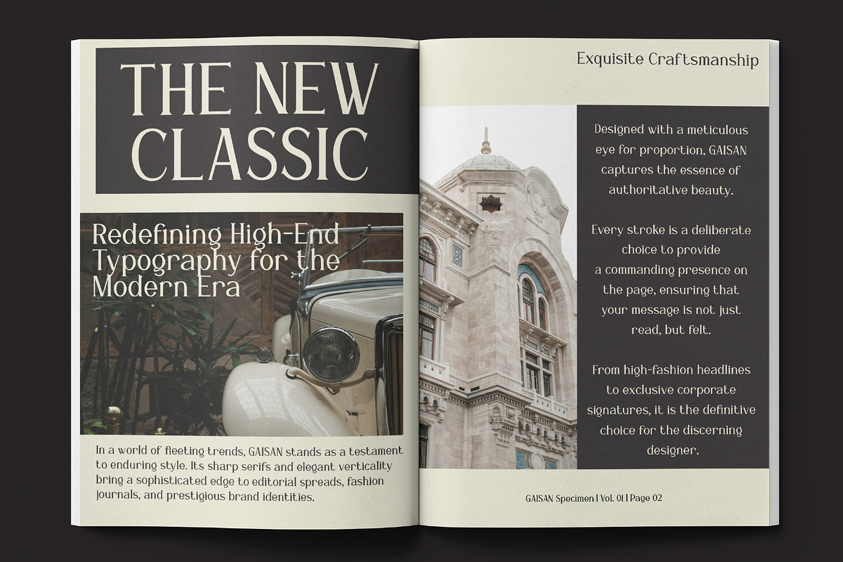Gaisan - Sharp Modern Serif Font, a Serif Font by Mily Studio (Photo 3 of 10)