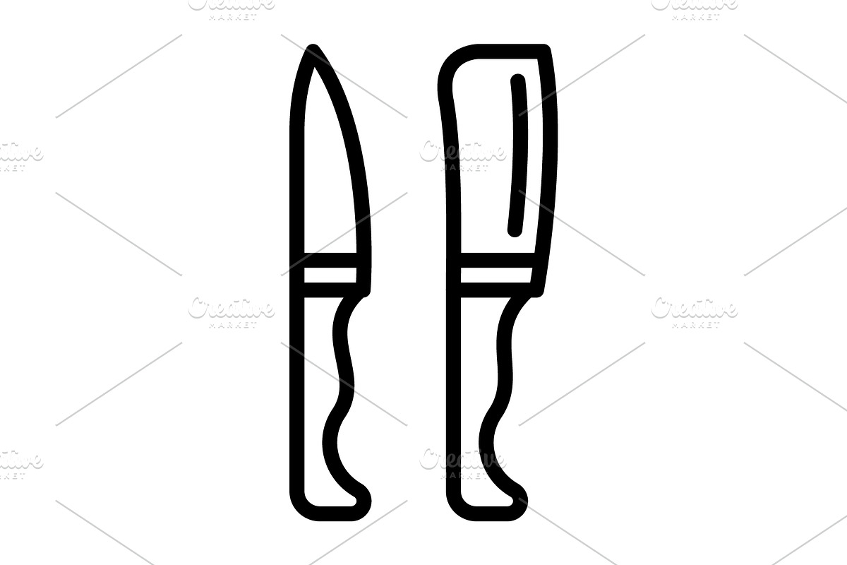 Knives lancet black icon, an Outline Icon by Creative priyanka