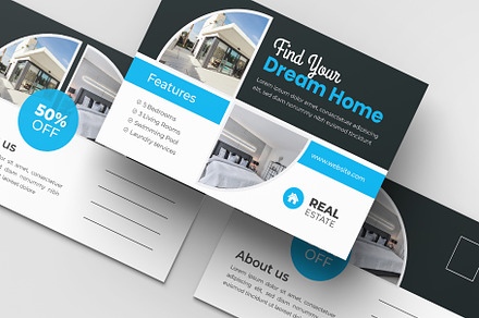 Real Estate Postcard Templates, a Card Template by Pixelpick