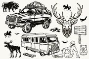 Retro Camping illustrations, an Animal Illustration by DGIM studio (Thumbnail 6 of 12)