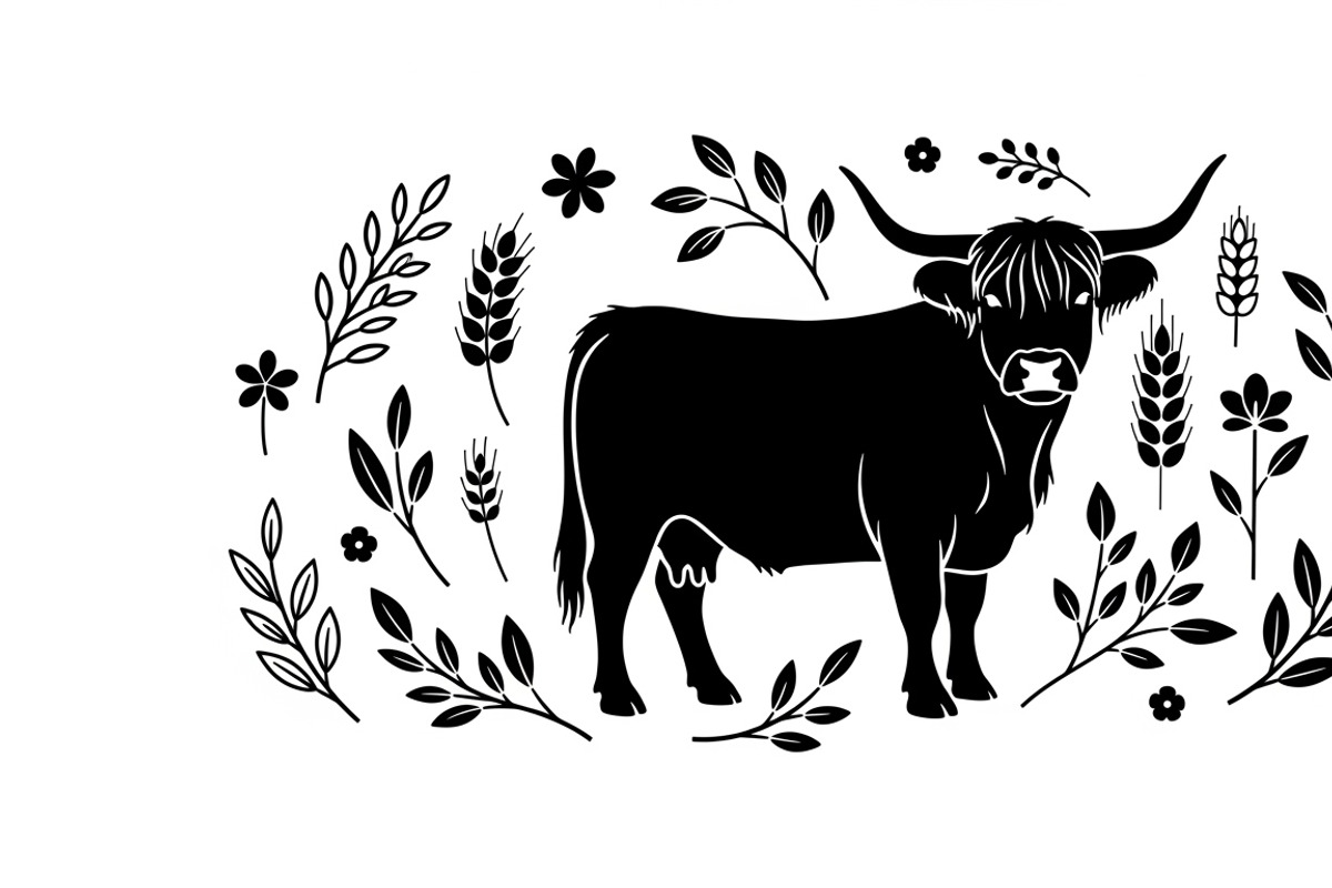Rustic Highland cow wall art design, an Illustration by Amazin_art (Photo 5 of 40)