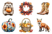 Pumpkin Season Clipart Png, an Illustration by SinaCreation (Thumbnail 2 of 7)