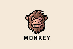 Monkey Logo Gorilla Ape