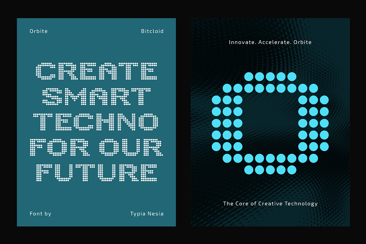 Bitcloid – Modern Futuristic Font, a Sans Serif Font by Typia Nesia (Photo 9 of 11)