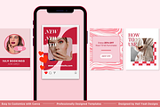 Bold Blush Instagram Post Templates, a Social Media Template by Hell Yeah Designs (Thumbnail 6 of 9)