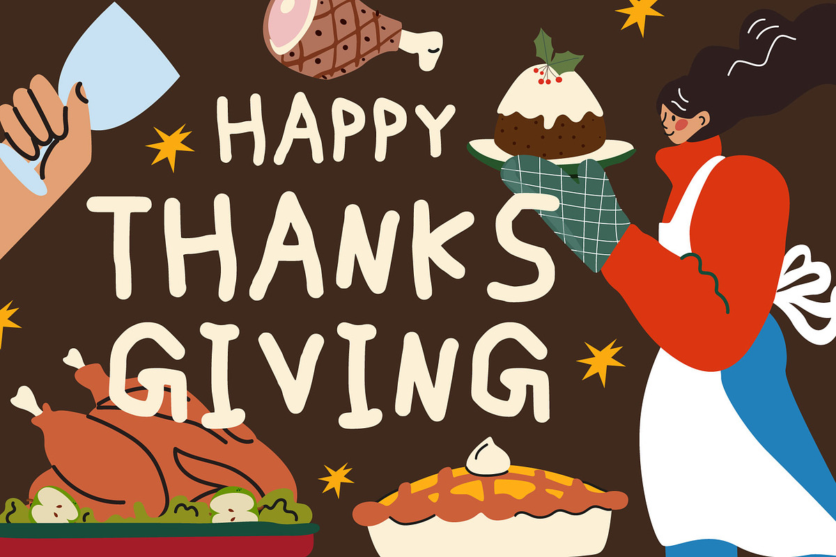 Thanksgiving illustration bundle, a Food Illustration by Luamor (Photo 1 of 9)