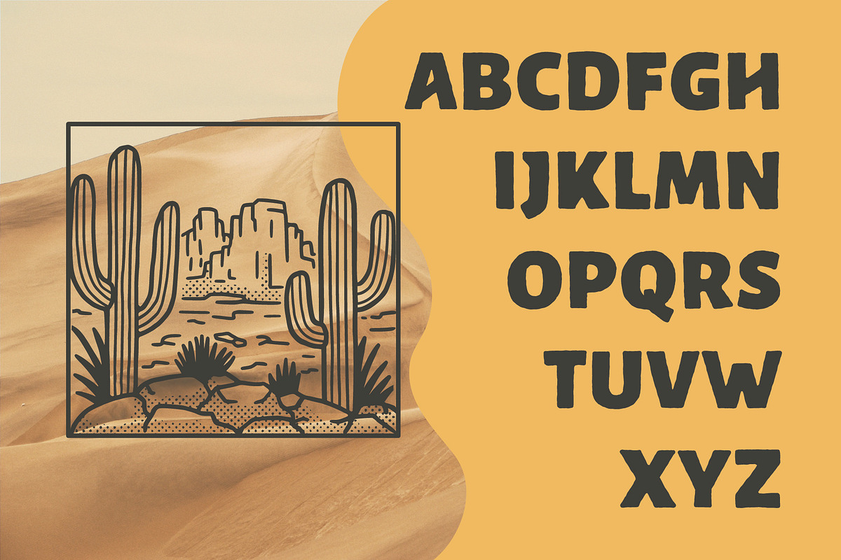 SANDBAD - Vintage Handmade Font, a Sans Serif Font by Blazing Sun Creative (Photo 2 of 5)
