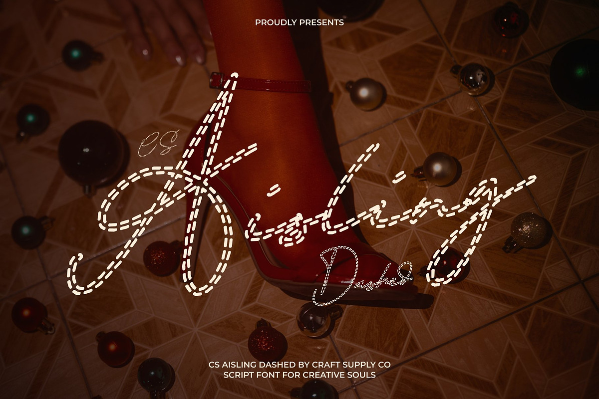 CS Aisling Dashed, a Script Font by Craft Supply Co. (Photo 1 of 8)