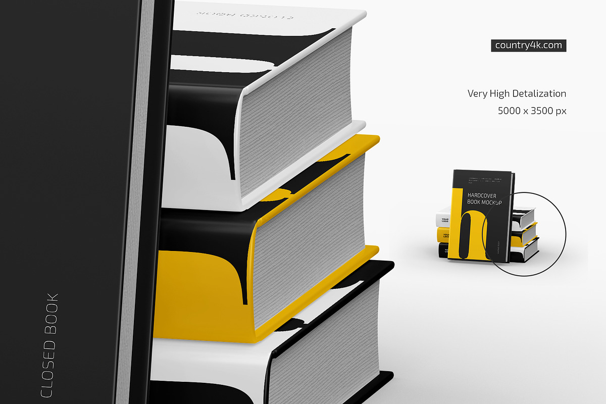 Hardcover Book Mockup Set, a Print Template by Country4k (Photo 3 of 4)