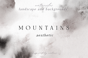 MOUNTAINS aesthetic *watercolor*, a Background Graphic by Youksy (Thumbnail 16 of 16)
