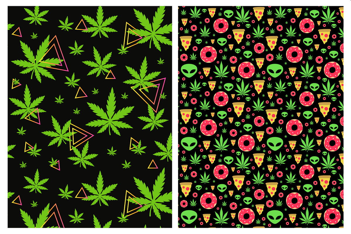 Marijuana pattern bundle, a Pattern Graphic by Slavko Kahovsky (Photo 6 of 7)