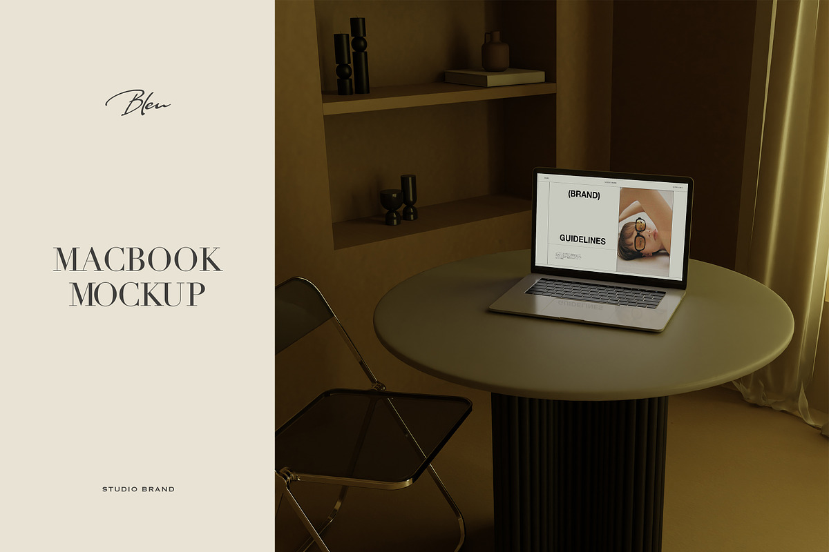 BLEU I Macbook Mockup No.1, a Mac Mockup by Studio Brand (Photo 1 of 4)