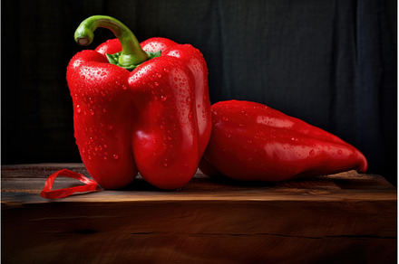 Crunchy Organic red pepper. Generate, a Food & Drink Photo by Ylivdesign