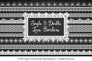 White Lace Clipart Borders, an Illustration by Amanda Ilkov (Thumbnail 2 of 4)