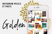 Golden Instagram Puzzle, a Social Media Template by Advina Store (Thumbnail 1 of 5)