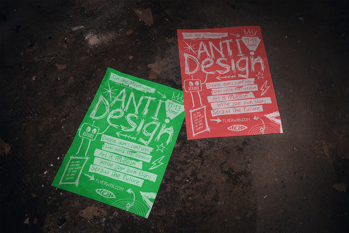 Basement Poster Mockup Bundle, an Advertising Mockup by FLYERWRK (Photo 6 of 10)