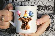 Birthday Highland Cow Clipart, an Illustration by Designworld (Thumbnail 7 of 8)