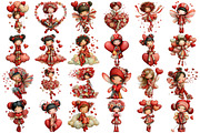 Valentine Fairy Clipart Bundle, an Illustration by Pixels.Craft (Thumbnail 5 of 5)