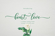 Heart love, a Script Font by Amarlettering (Thumbnail 1 of 5)