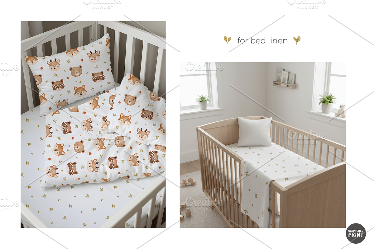 Fabric patterns with animals, a Pattern Graphic by vatrushkaprint_store (Photo 3 of 4)