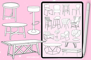 Procreate Interior Home brushes, a Brush Add-On by Revabrush (Thumbnail 8 of 8)