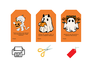 Teacher Halloween Gift Tags