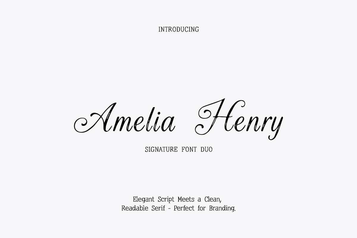Amelia Henry | Signature Font Duo, a Script Font by gafaroff studio (Photo 1 of 6)