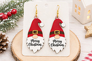 Merry Christmas Earrings Laser Cut, a Seasonal Illustration by Canvas Craft (Thumbnail 4 of 4)