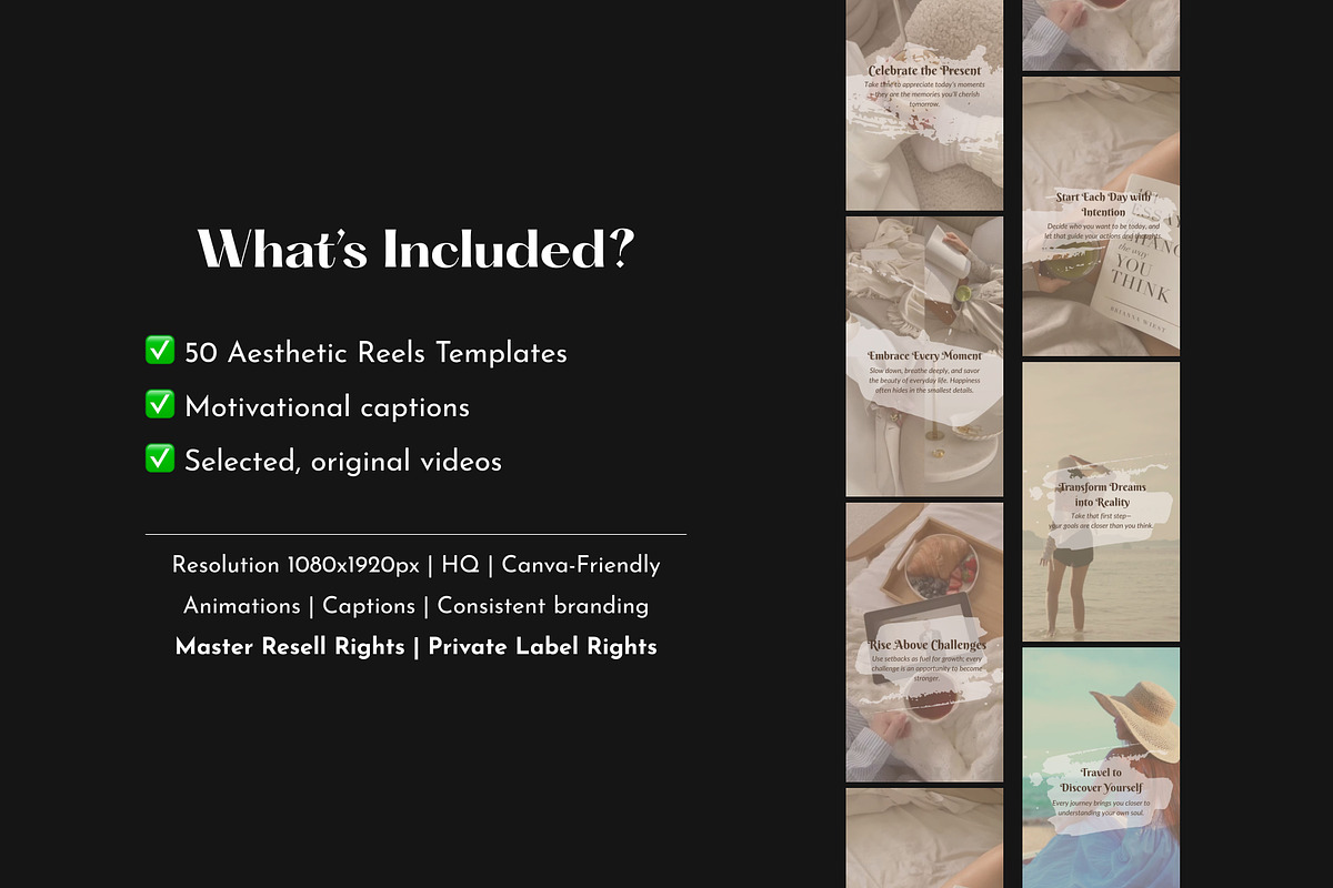 Aesthetic Instagram Reels Templates, a Social Media Template by Studio DigiCraft (Photo 5 of 9)