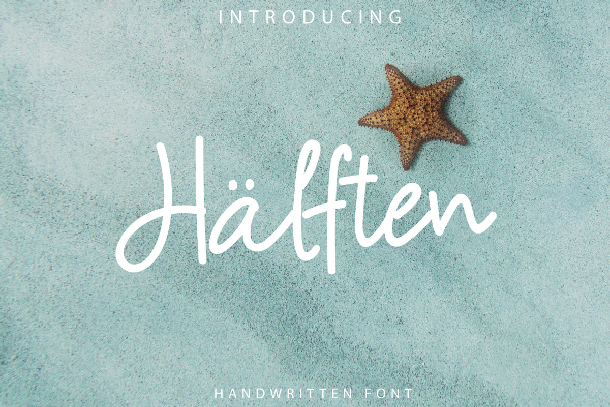 Halften | Handwritten Font, a Script Font by Artstudio (Photo 1 of 6)
