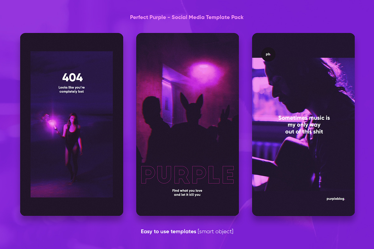 Perfect Purple Social Media Kit, a Social Media Template by September 5th (Photo 6 of 11)