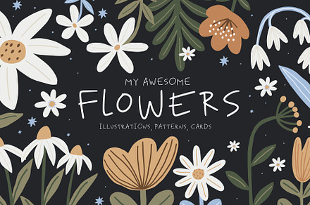 Modern Flowers - summer collection, an Object Graphic by Barkova Nadya