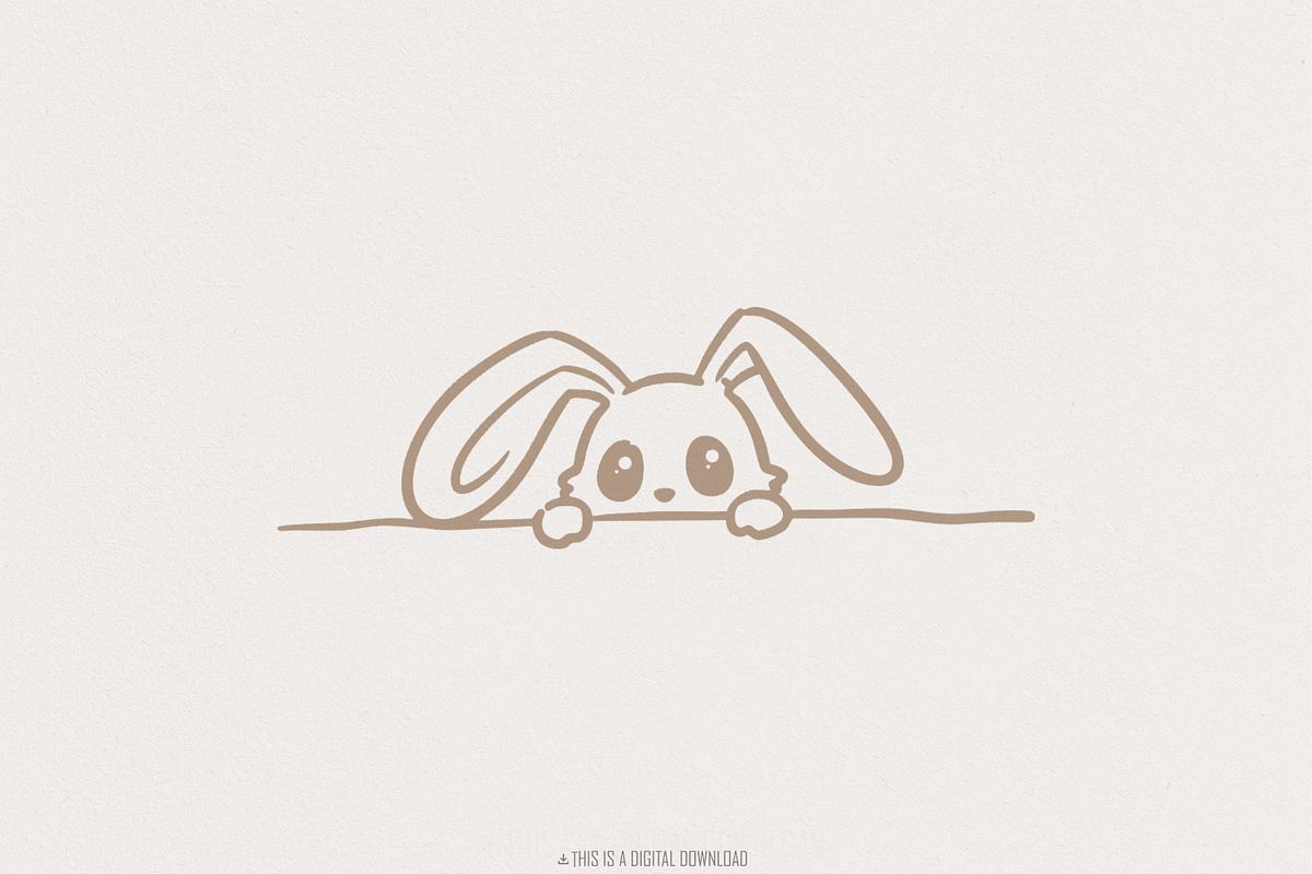 Peeking Cute Rabbit png, PNG, an Illustration by SharpMarketplace (Photo 1 of 9)