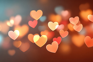 Floating hearts background for romantic themes, a Holiday Photo by AlyaAnd