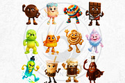 Funny Junk Food Character Cliparts, a Food Illustration by ThatsDesignArt (Thumbnail 5 of 11)