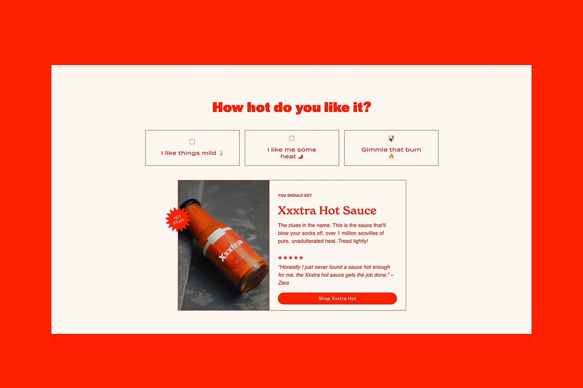 Shopify Section: Easy Product Quiz, a Shopify Template by Luna Templates (Photo 2 of 5)