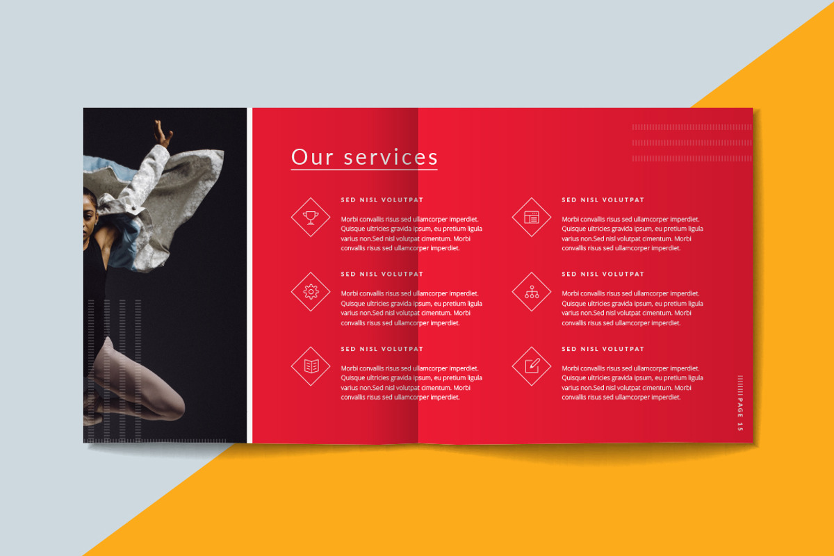 Square Portfolio Brochure Template, a Brochure Template by RWstudio (Photo 7 of 9)