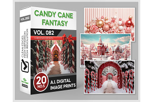 Candy Cane Christmas Backdrop, a Background Photo by KenScape
