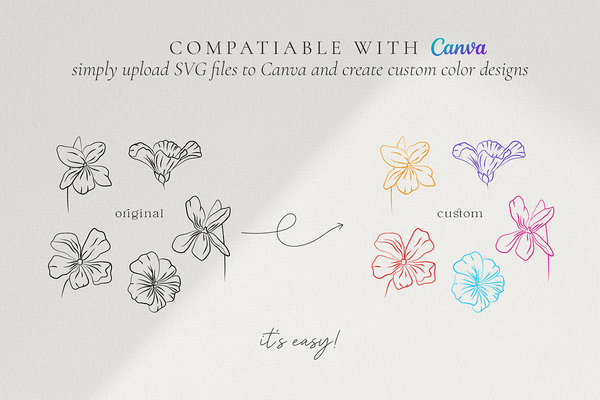 Minimalistic Spring Flowers Line Art, a Decorative Illustration by La Petite Line Art (Photo 9 of 12)