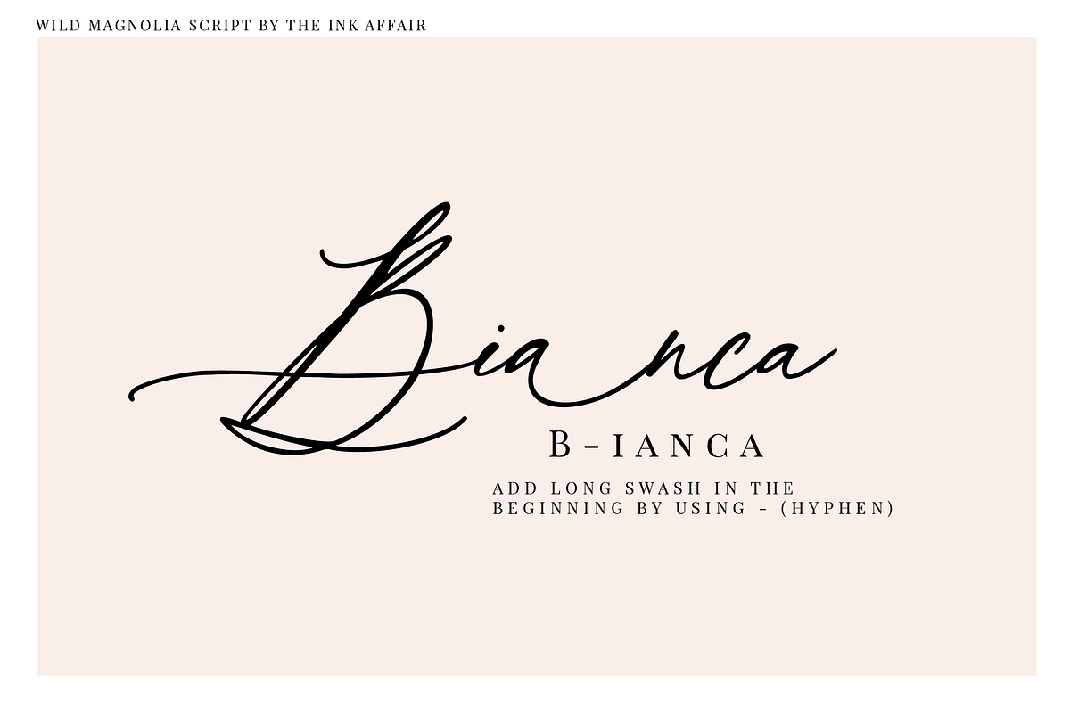 Wild Magnolia Luxury Script, a Script Font by theinkaffair (Photo 4 of 13)