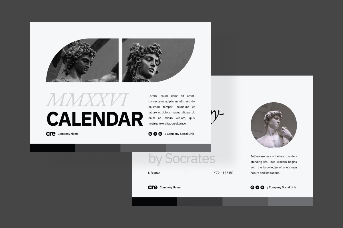 Desk Calendar 2026 Design V2, a Stationery Template by trabaskriya (Photo 3 of 3)
