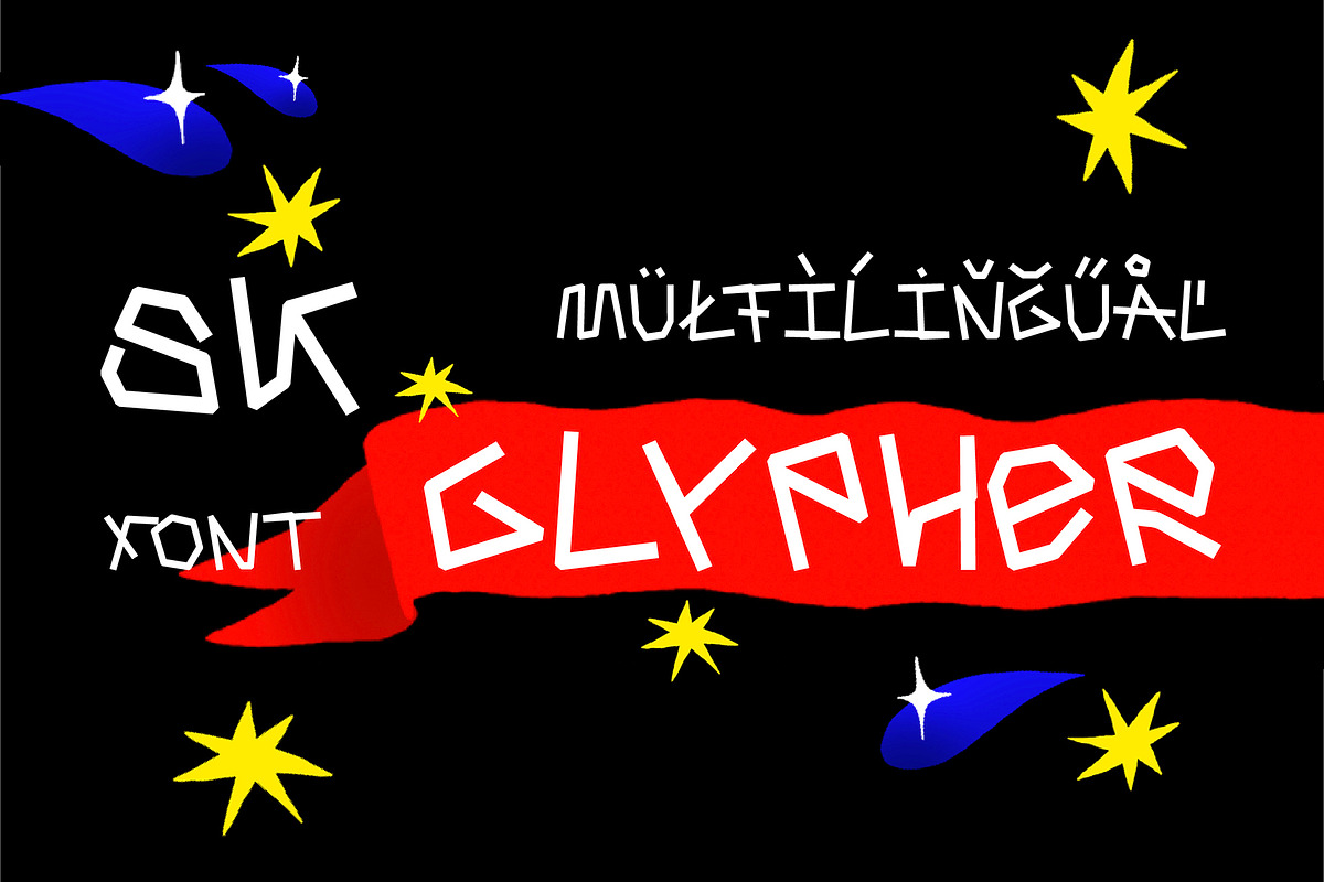 SK Glypher — Display Font, a Font by Shriftovik Type Foundry (Photo 1 of 5)
