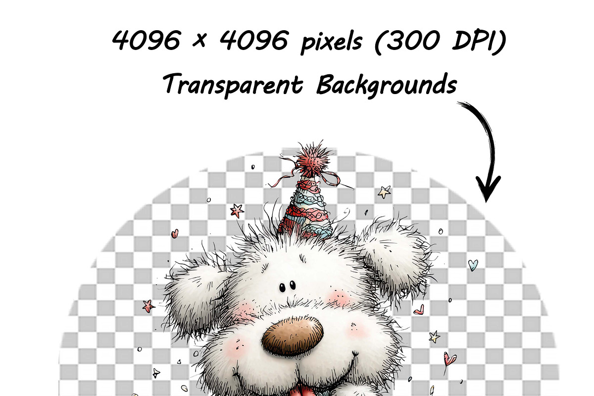 30 whimsical dog birthday clipart, an Illustration by one-touch (Photo 9 of 17)