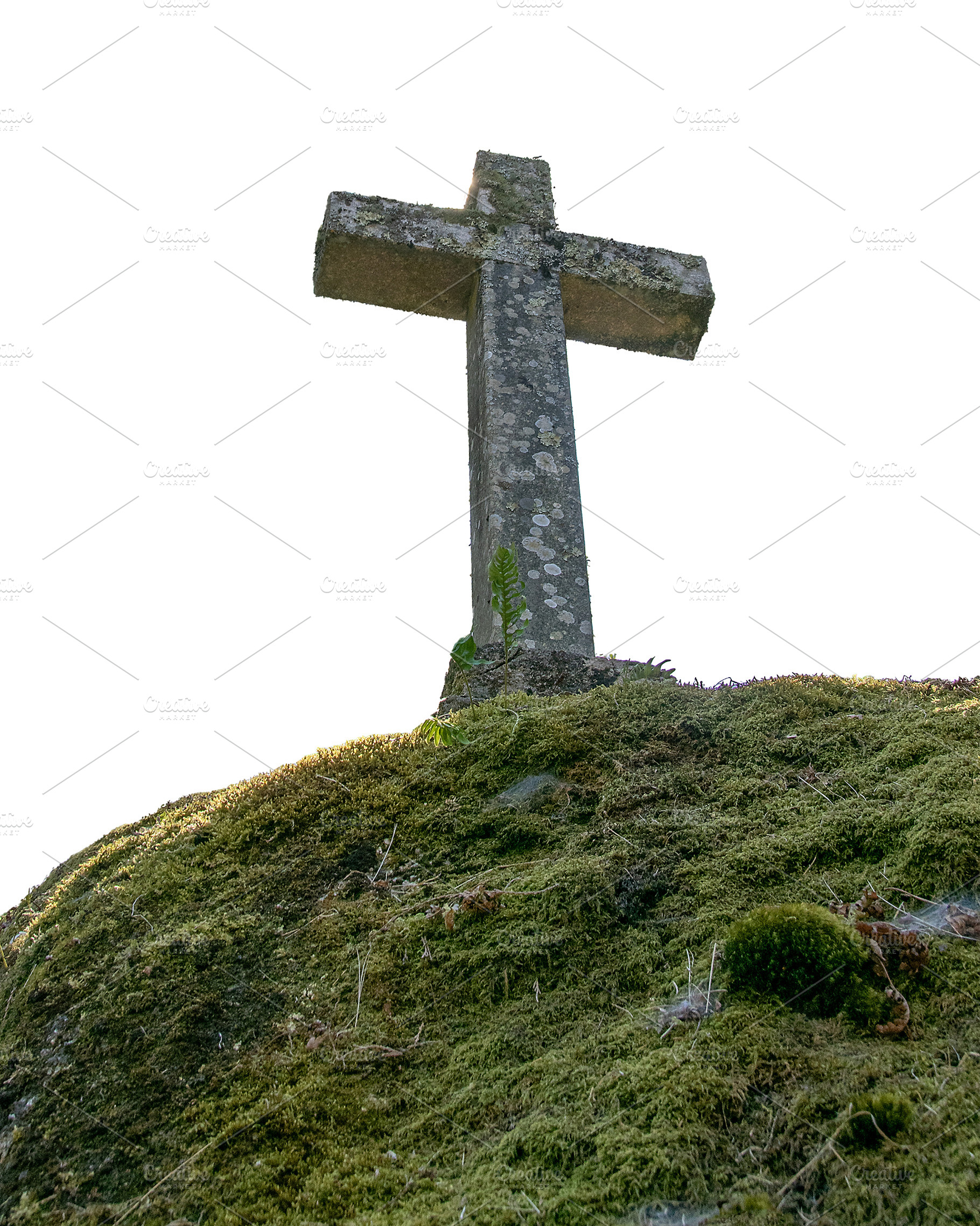 Christian cross at top of hill isolated photo, an Arts & Entertainment Photo by DanFLCreativo