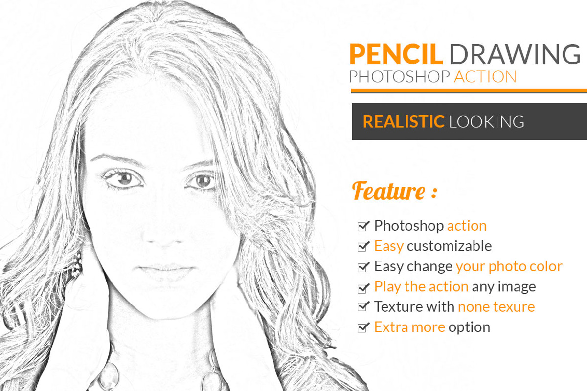 Realistic pencil drwaing action preview 3