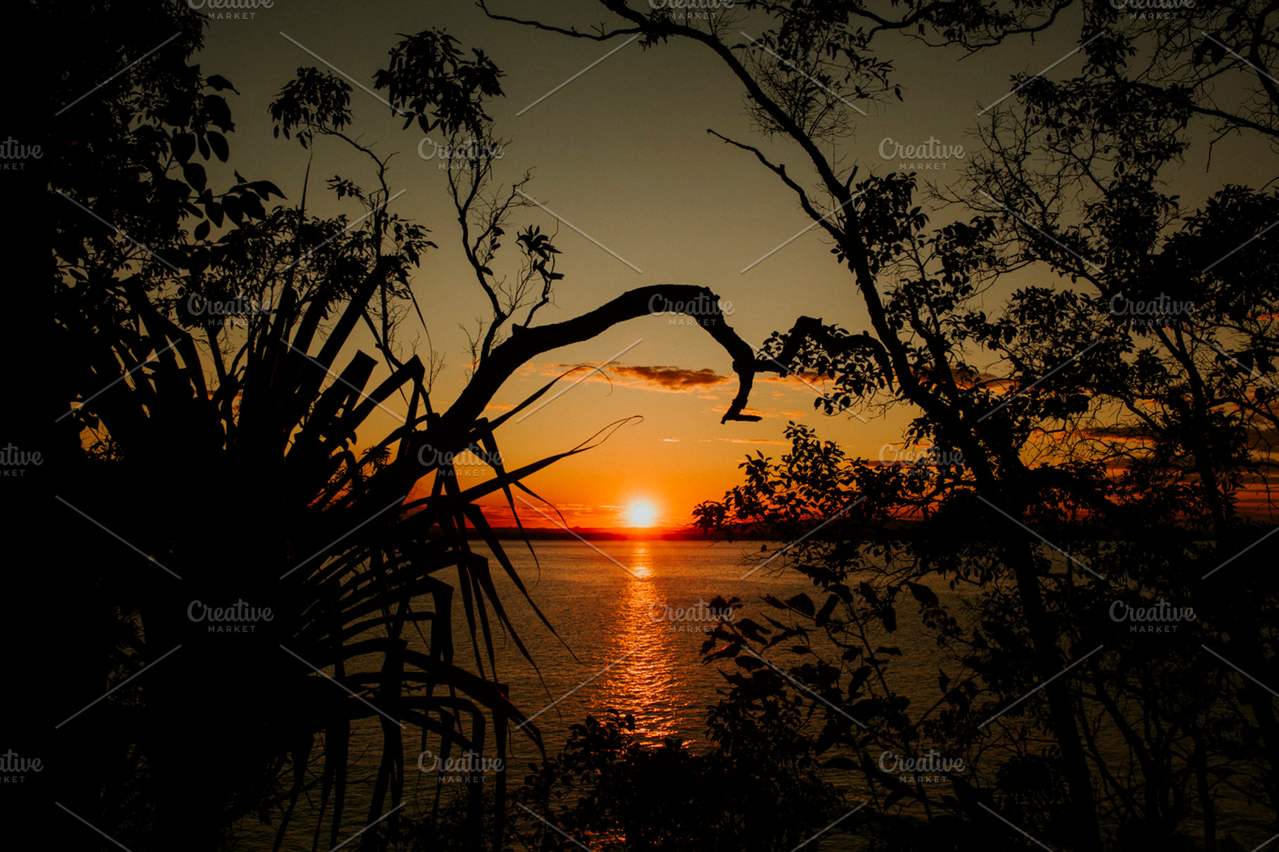 Framed Sunset, a Nature Photo by Heart Visuals