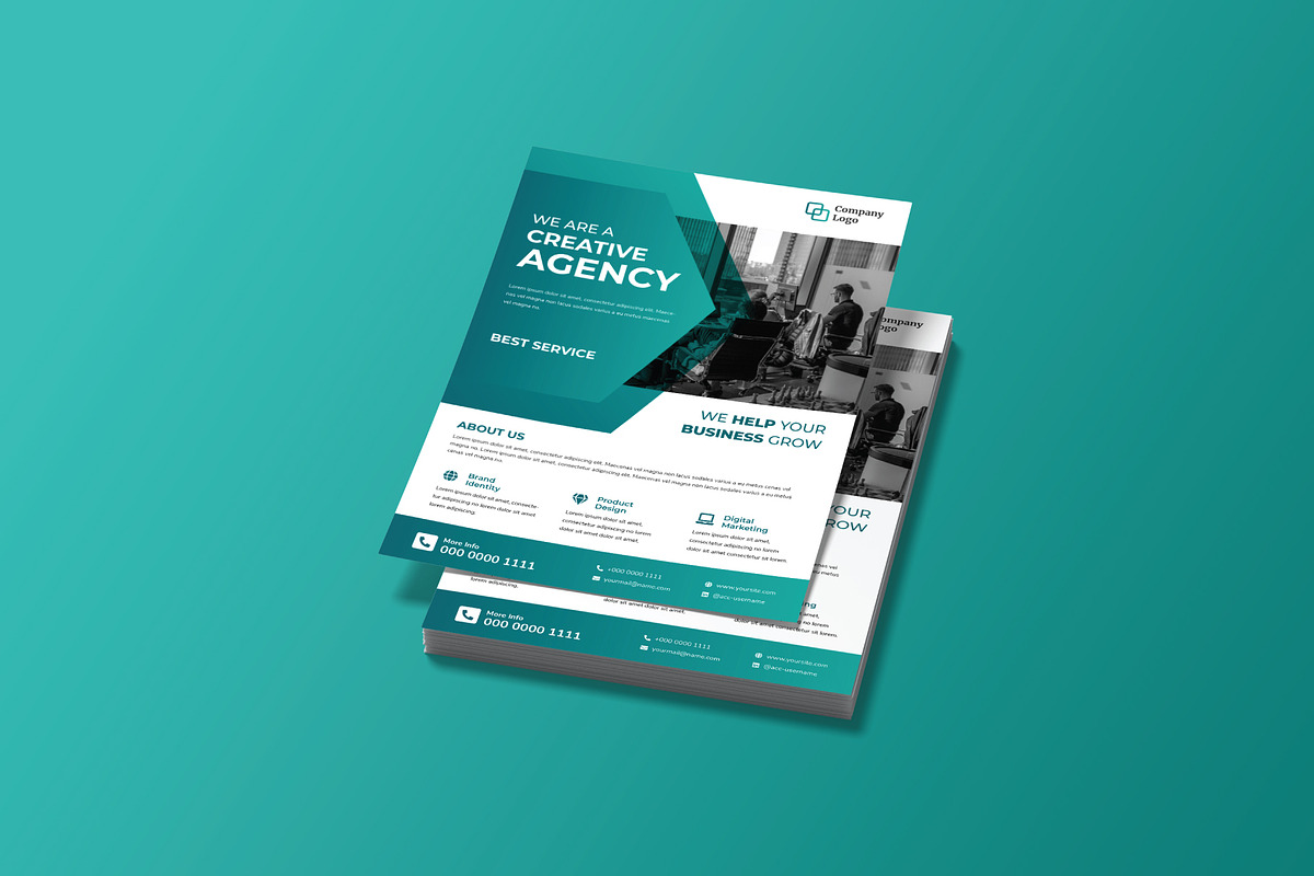Green Corporate Business Flyer, a Flyer Template by rivatxfz (Photo 2 of 3)